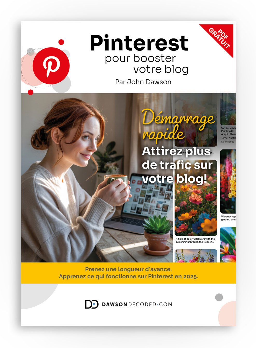 Couverture du guide gratuit Pinterest